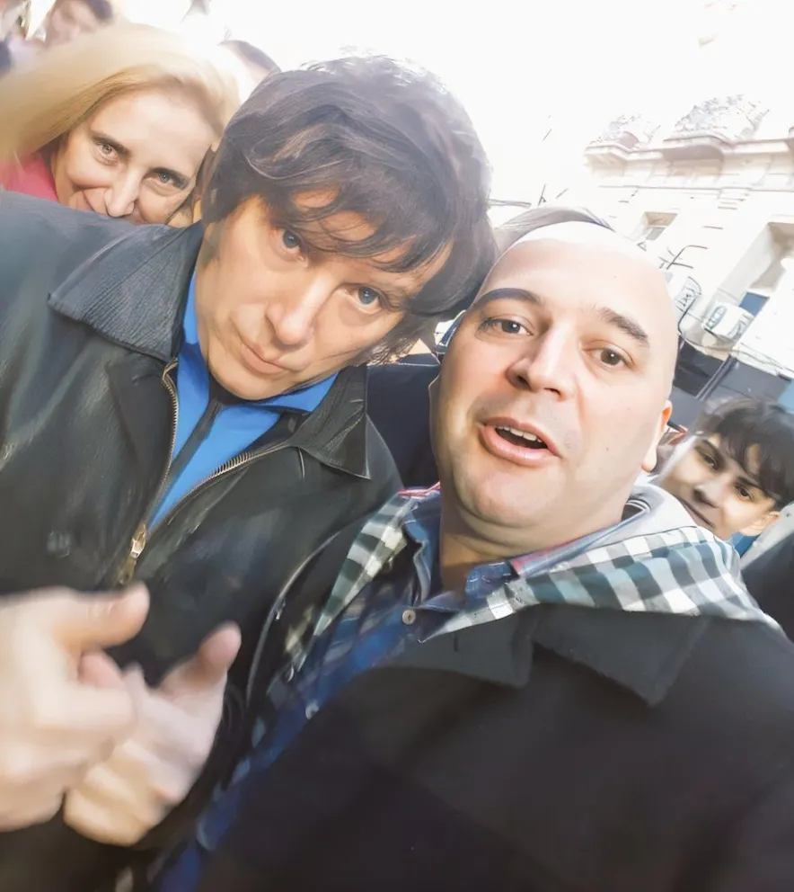 Karina Milei, Havier Milei y Darío Báez