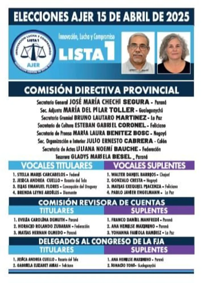 La nueva comisión directiva de AJER asume este miércoles