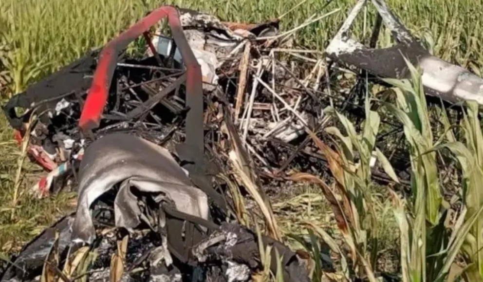 Una avioneta fumigadora se estrelló en un campo entrerriano Una avioneta fumigadora se estrelló en un campo entrerriano