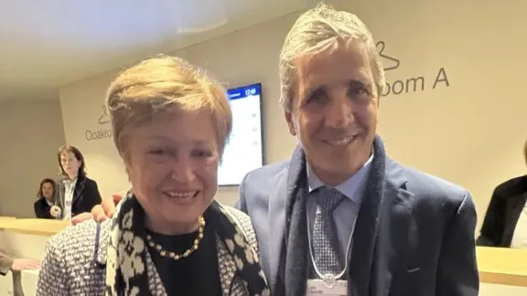 Kristalina Georgieva se reunió con Luis Caputo y elogió al Gobierno por el plan económico y la acumulación de reservas