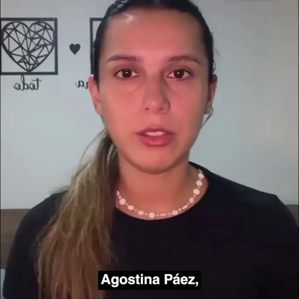La joven grabó un video manifestando "miedo" por una posible prisión preventiva.