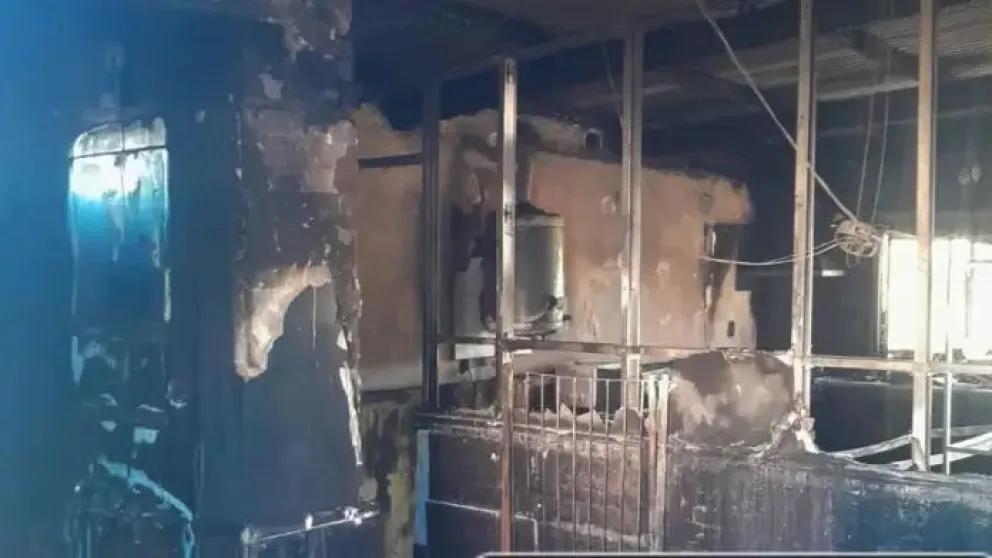 Imágen de la casa incendiada