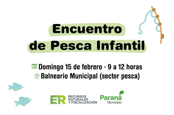 La Municipalidad de Paraná organiza el primer Encuentro de Pesca Infantil