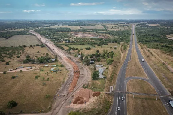 Avanza la obra del acceso norte a Concepción del Uruguay desde la autovía 14
