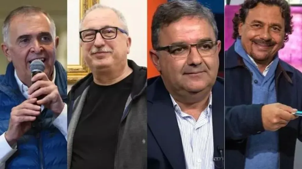 Osvaldo Jaldo, Hugo Passlacqua, Raul Jalil y Gustavo Sáenz, cuatro de los siete gobernadores que se reunieron por zoom.