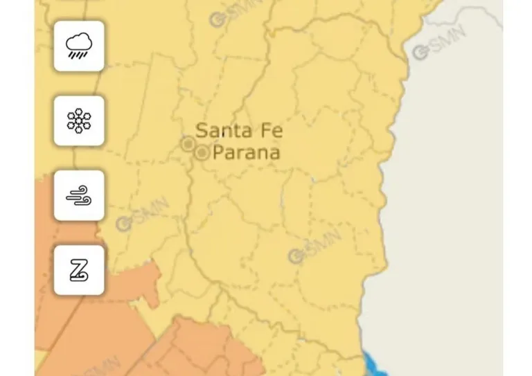 Rige un alerta meteorológica amarilla por tormentas para este martes