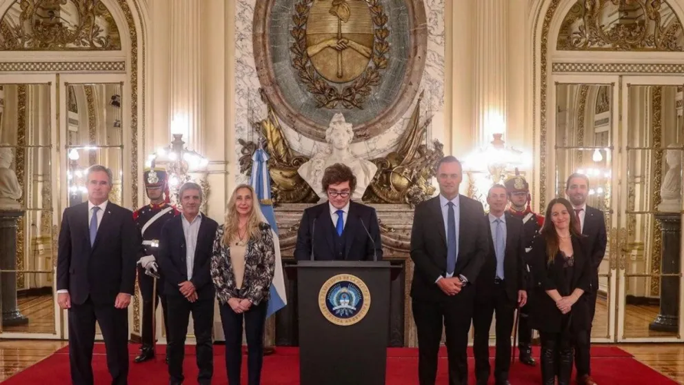 Milei en cadena nacional. Foto: Presidencia