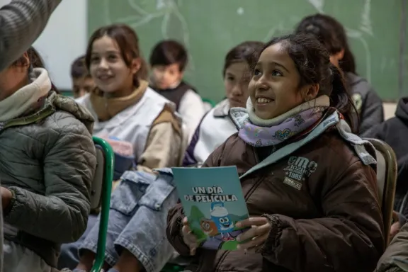El programa Un día de película acercó talleres y cine a una escuela rural de Victoria