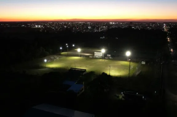 Enersa renovó el sistema lumínico del Club Tiro Federal de Chajarí