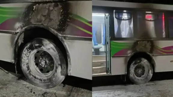 Se conocieron detalles del incendio a un colectivo en Paraná: sospechan de una bomba molotov