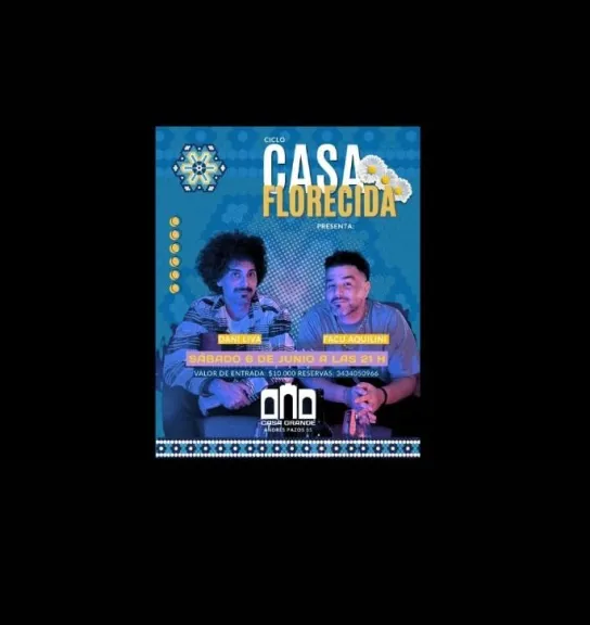Hoy arranca el ciclo "Casa Florecida", una nueva propuesta cultural que late en el centro de Paraná