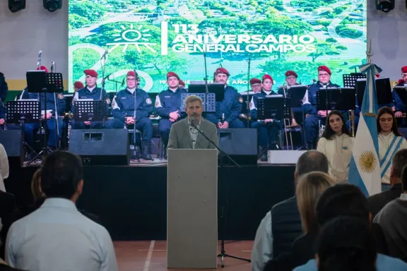 Frigerio participó de los festejos por el aniversario de General Campos e inauguró un nuevo jardín maternal