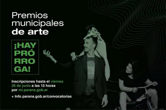 Paraná: extienden la inscripción a los Premios Municipales de Arte 2026