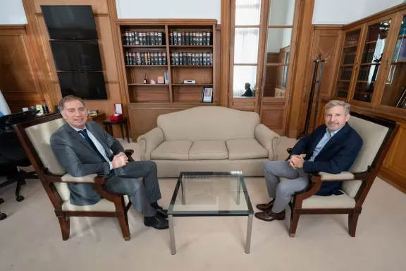 Santilli recibió a Frigerio en su plan de acordar con los gobernadores una reforma electoral