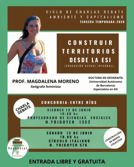 El Colectivo EcoSocial lanza una nueva edición del ciclo "Ambiente y Capitalismo" con actividades abiertas en Concordia