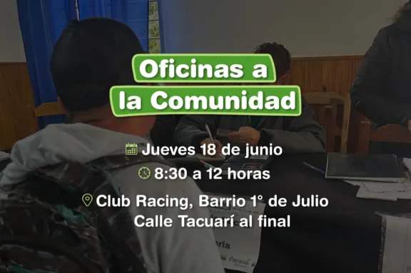 La Municipalidad de Paraná brindará servicios descentralizados en barrio 1º de Julio