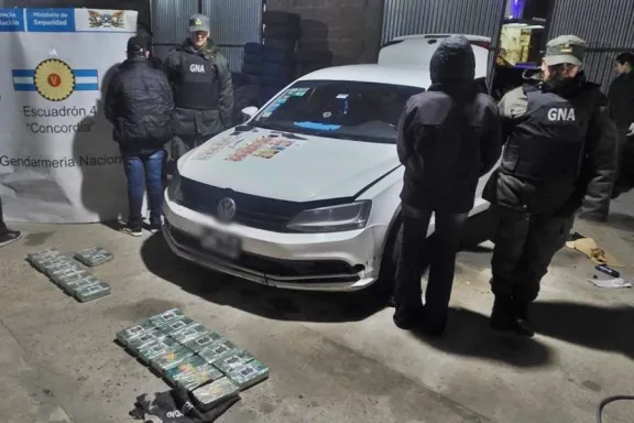 Gracias a una denuncia anónima secuestraron casi 24 kilos de cocaína y hay un concordiense entre los detenidos