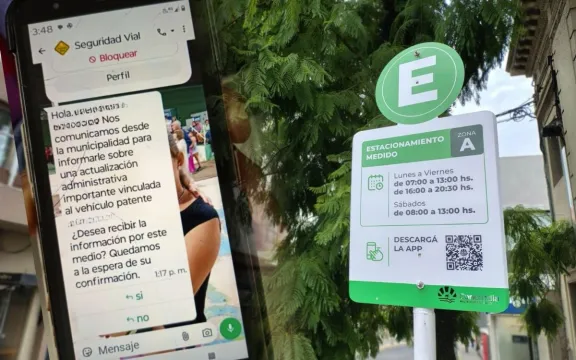 Concordia: La Municipalidad advierte que no ha enviado mensajes por el estacionamiento medido