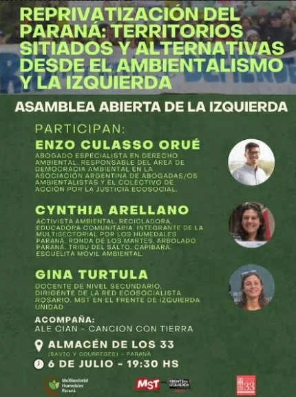 La izquierda convoca a una asamblea abierta para debatir las estrategias ambientalistas