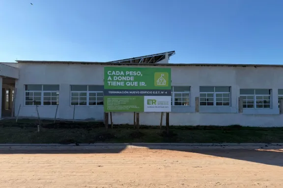 Comenzó la etapa final de obra del nuevo edificio de la escuela técnica de Larroque