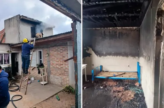 Concordia: Un niño jugaba con un encendedor y provocó un incendio en una vivienda