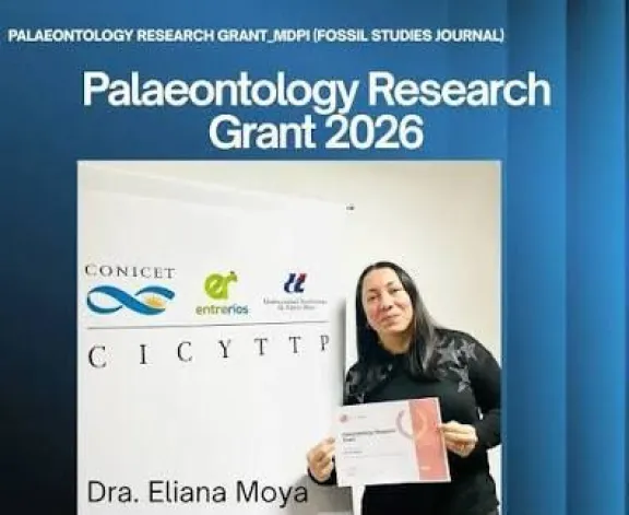 Destacan a investigadora diamantina egresada de Uader que fue reconocida por una prestigiosa institución paleontológica